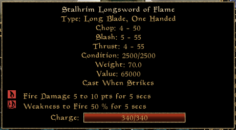Stalhrim Longsword of Flame